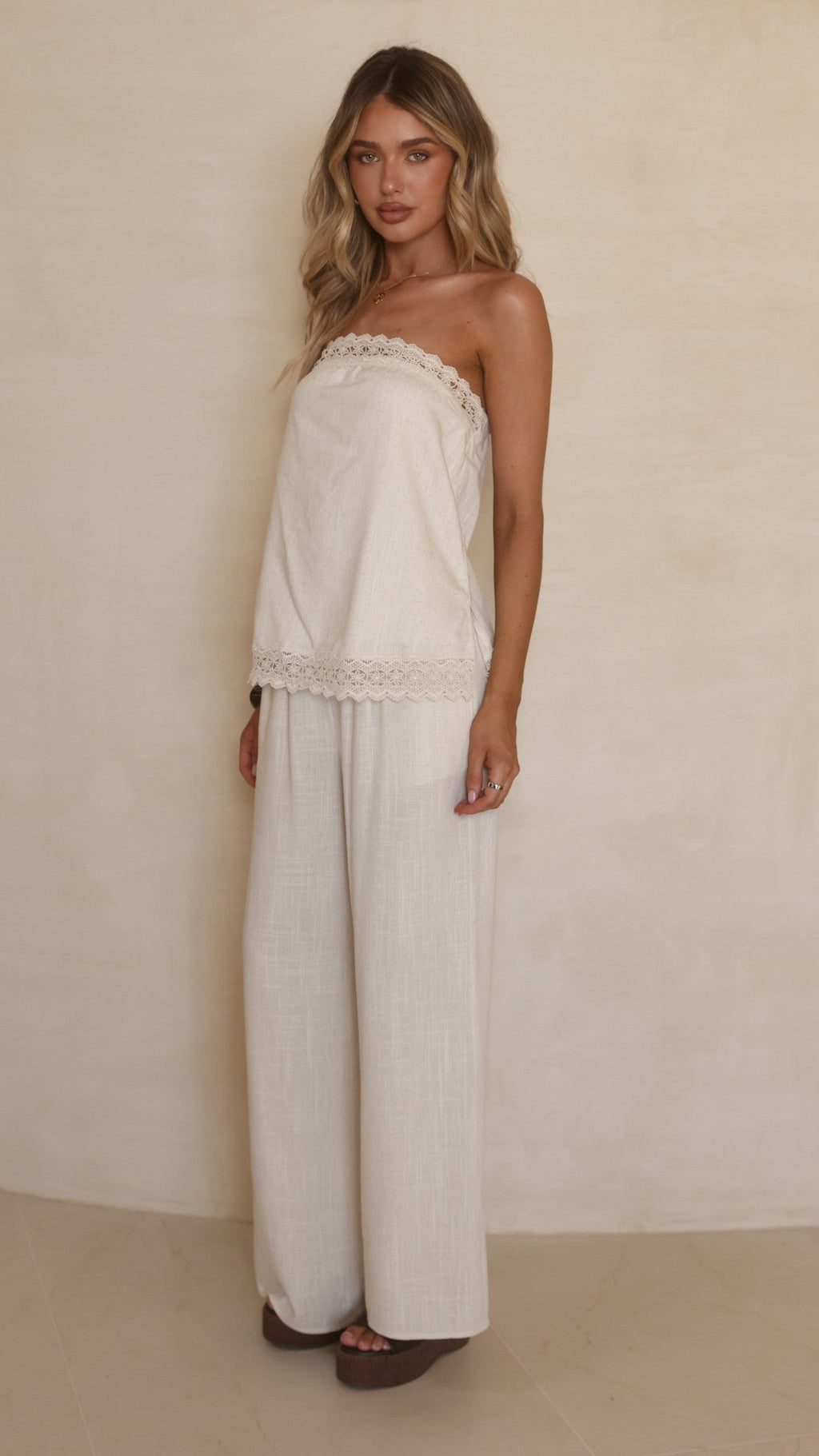 Luna Top and Pants Set - Oat