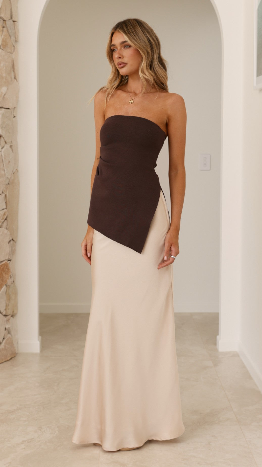 Jayliah Maxi Skirt - Champagne
