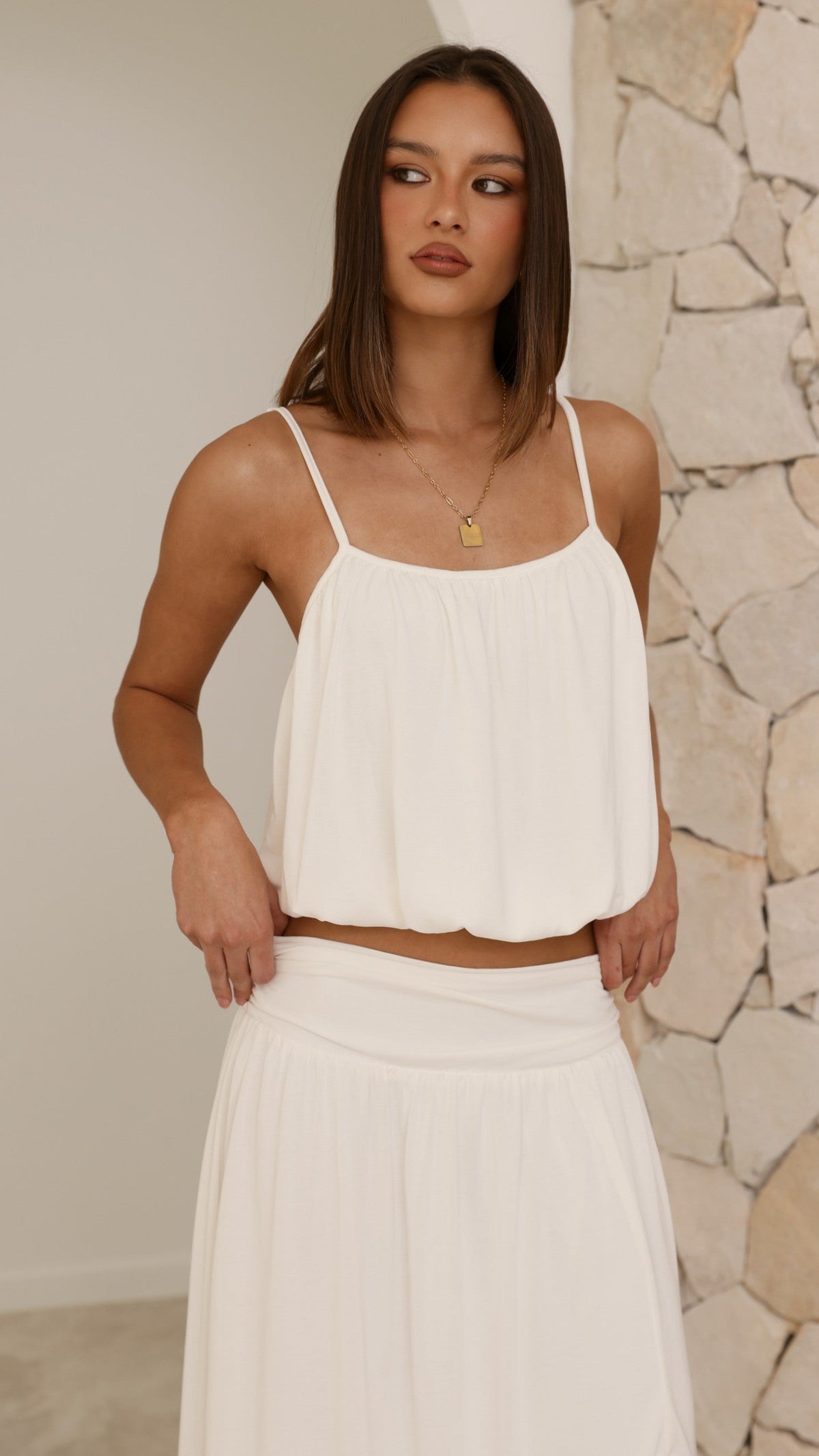 Stacie Maxi Skirt - White