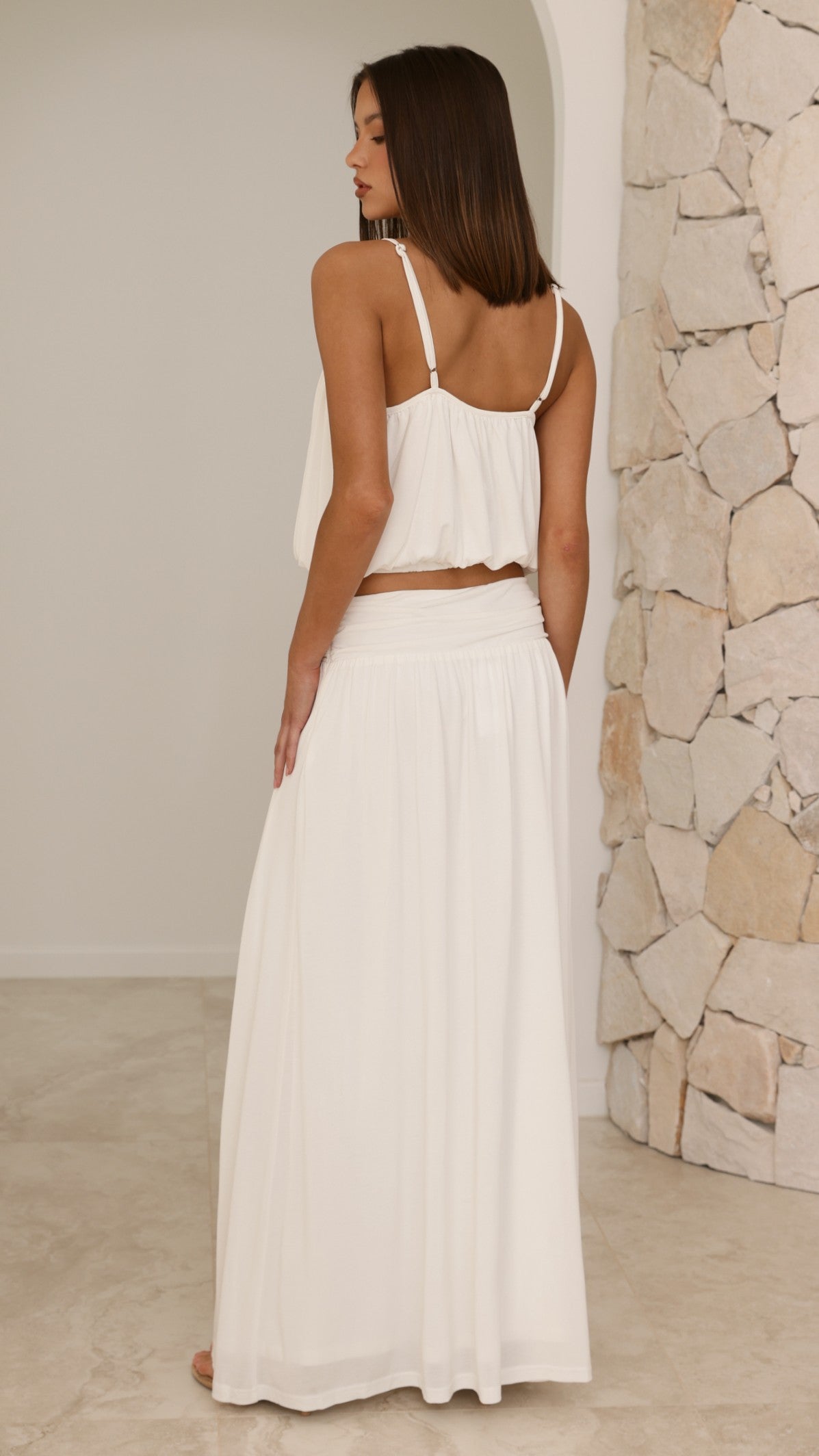 Stacie Maxi Skirt - White