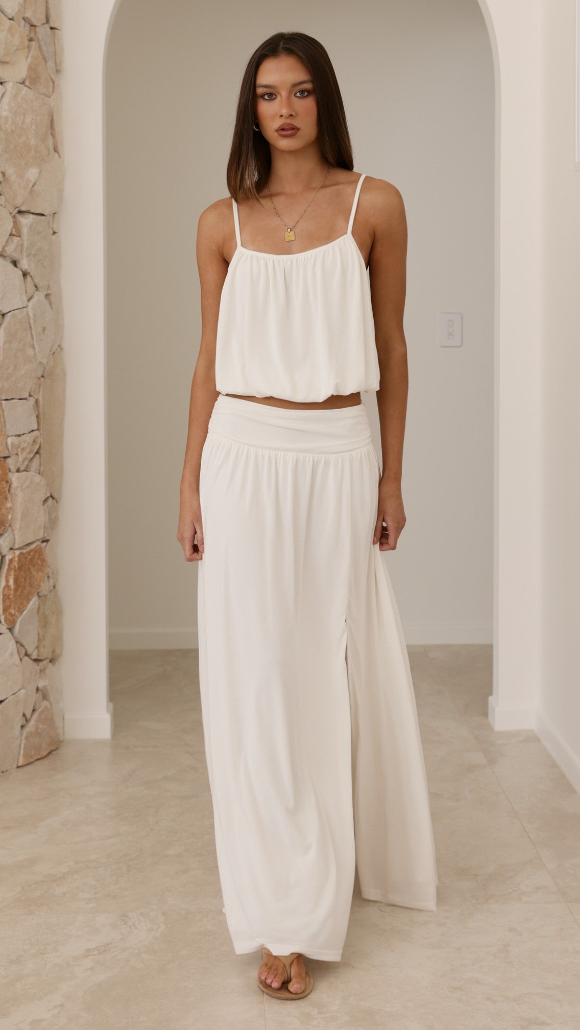 Stacie Maxi Skirt - White