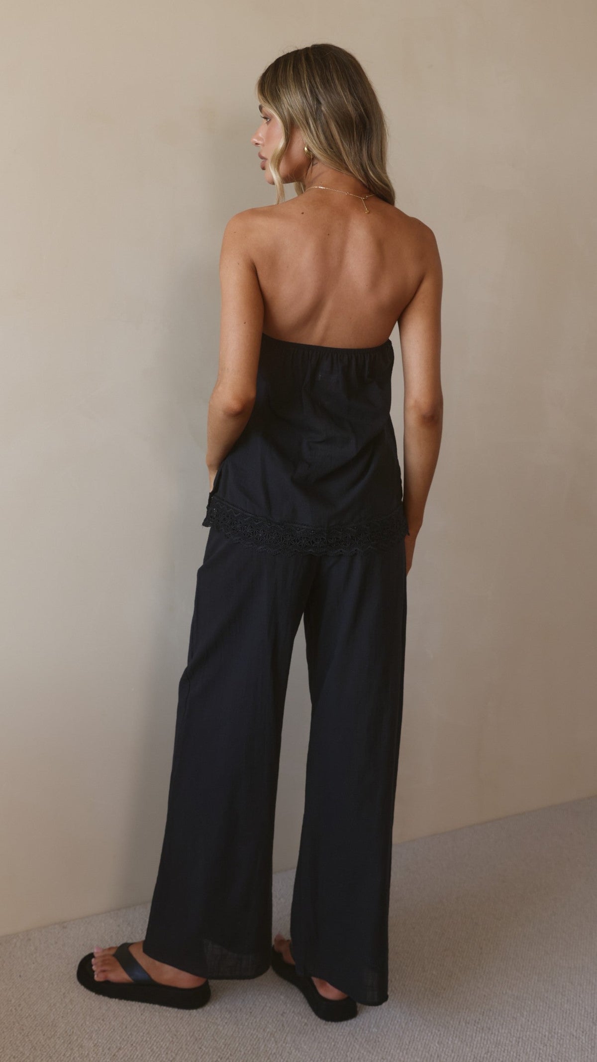 Luna Top and Pants Set - Black