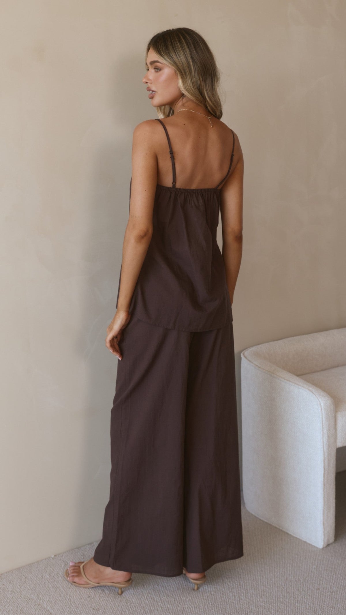 Rubi Top and Pants Set - Chocolate
