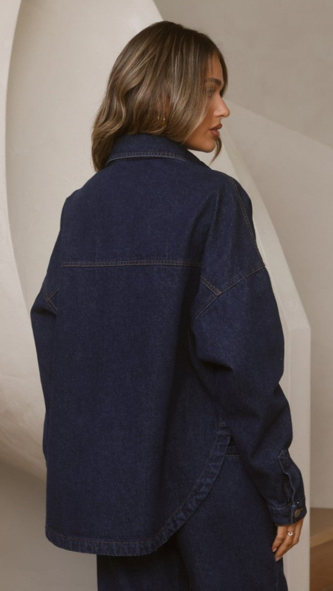 Zina Denim Jacket - Dark Blue