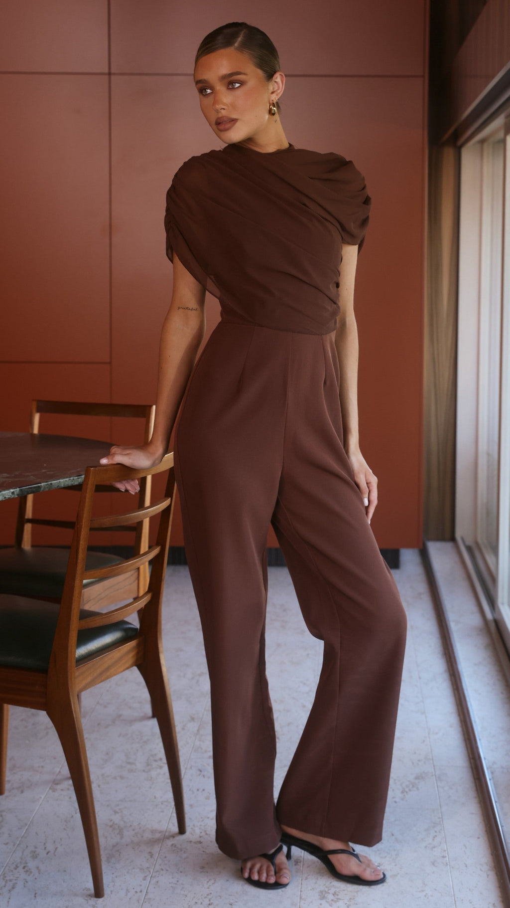 Zahina Jumpsuit - Chocolate