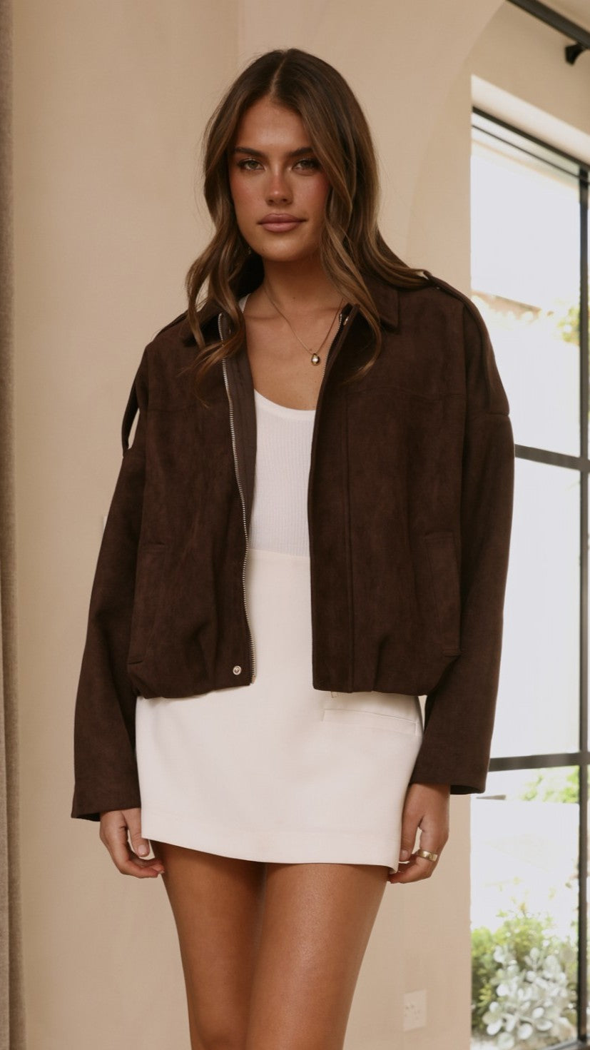 Leela Bomber Jacket - Brown