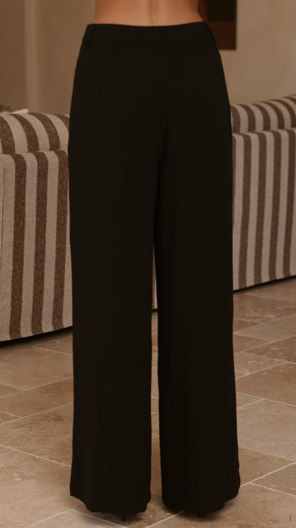 Leela One Shoulder Top and Pants Set - Black