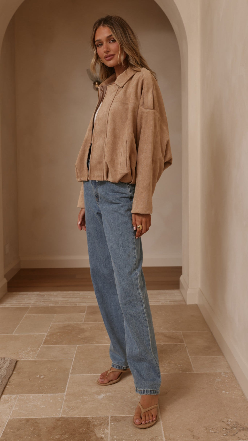 Leela Bomber Jacket - Camel