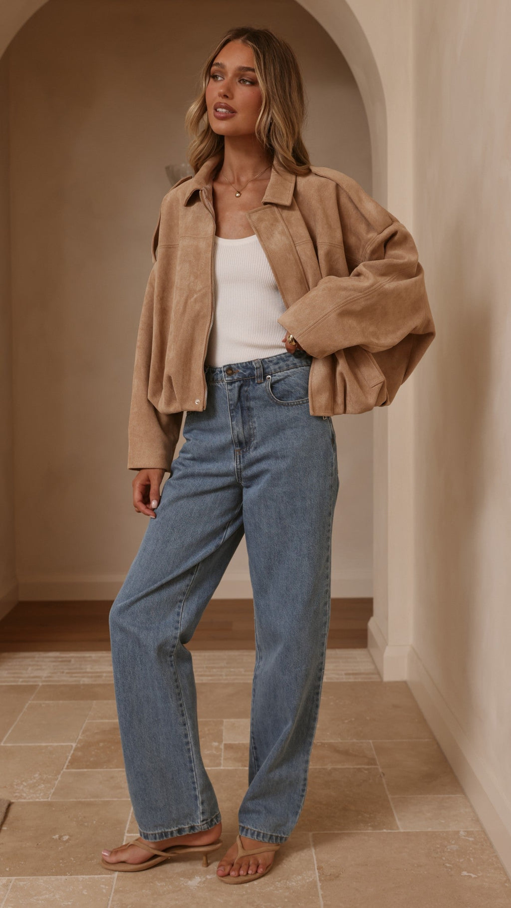 Leela Bomber Jacket - Camel