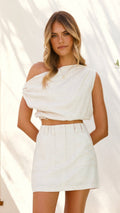 Charla Mini Skort - Natural