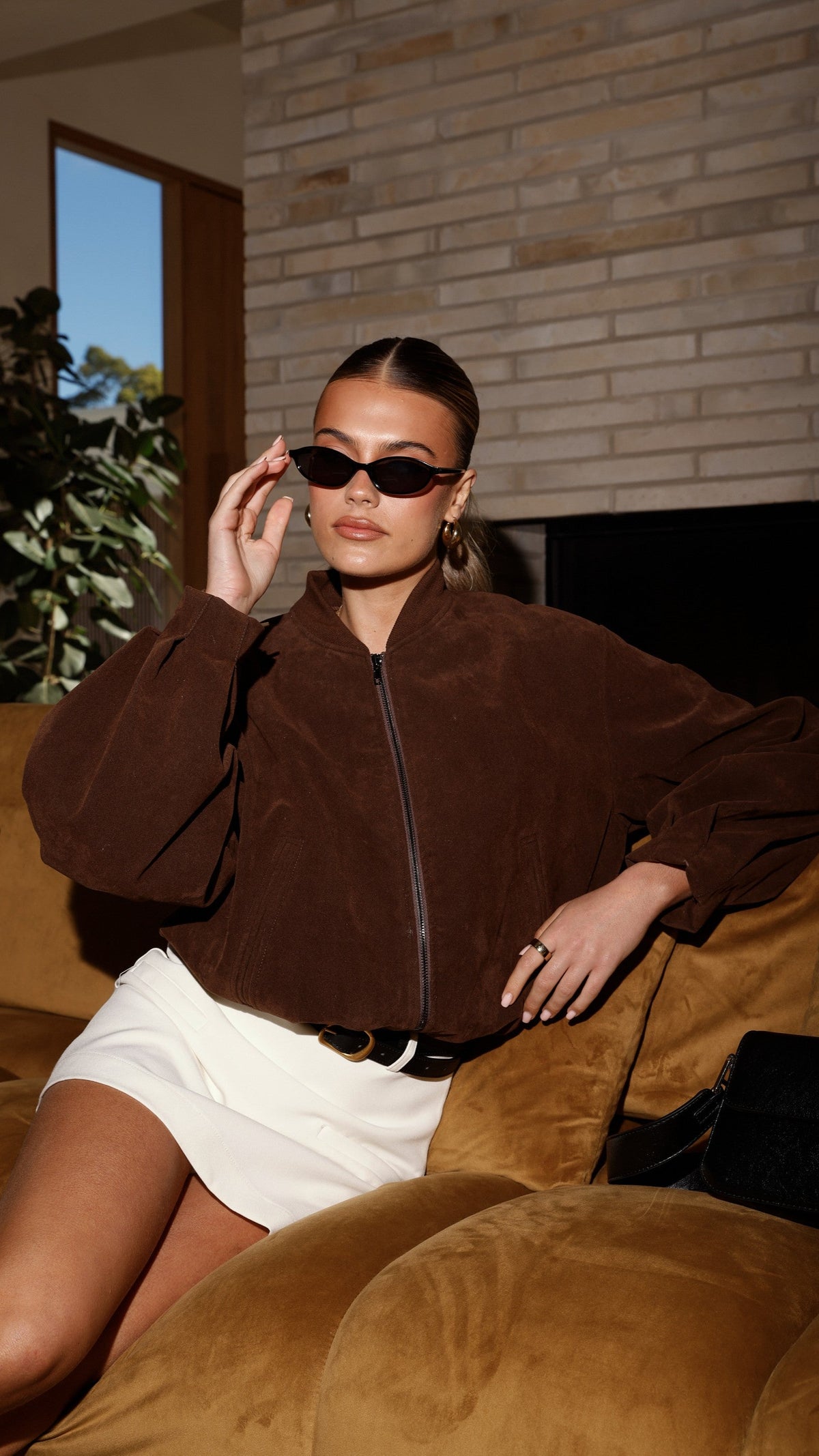Sloane Bomber Jacket - Dark Chocolate