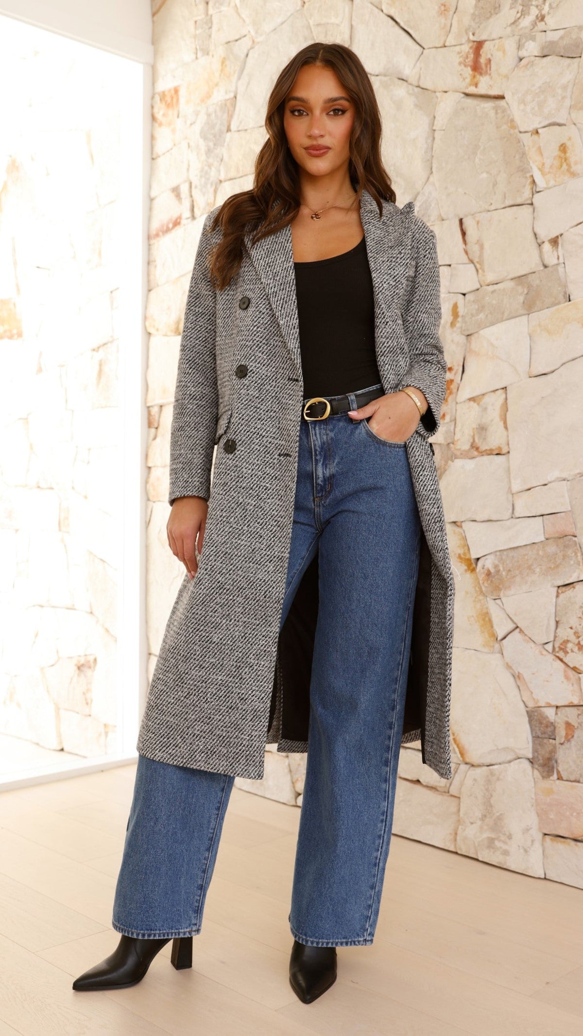 Jayla Longline Coat - Grey