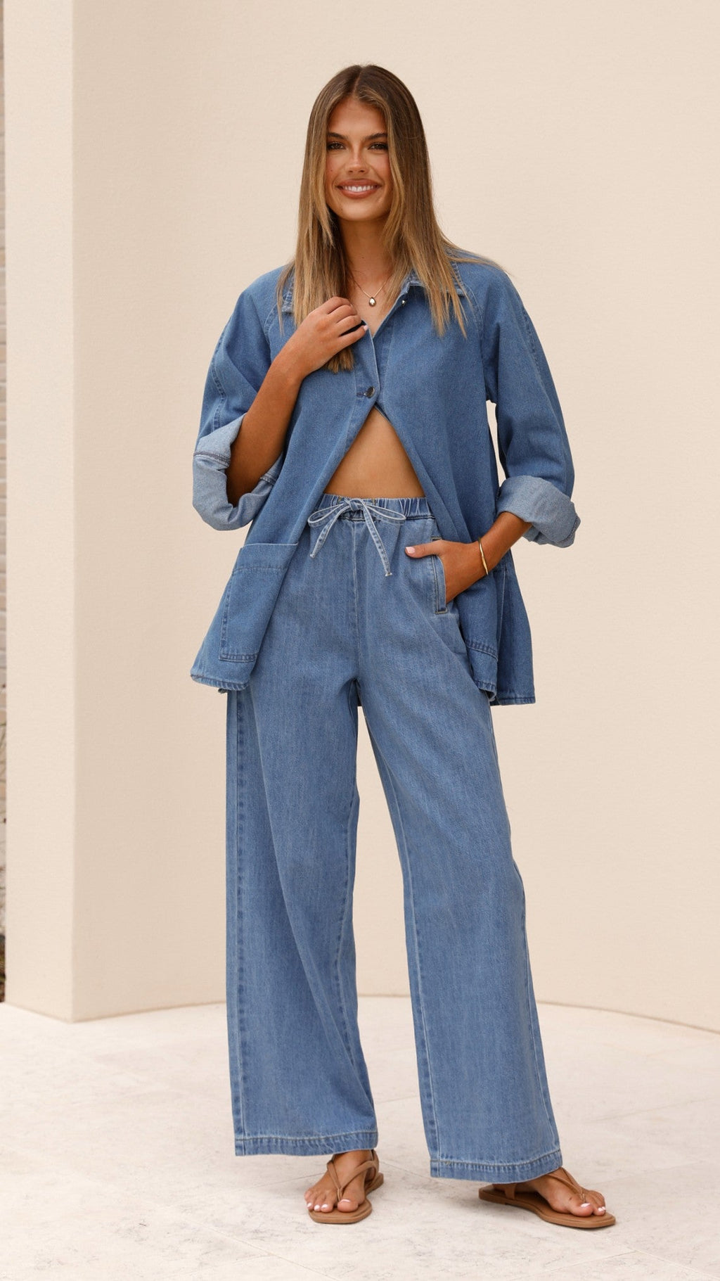 Laura Denim Jacket - Mid Wash