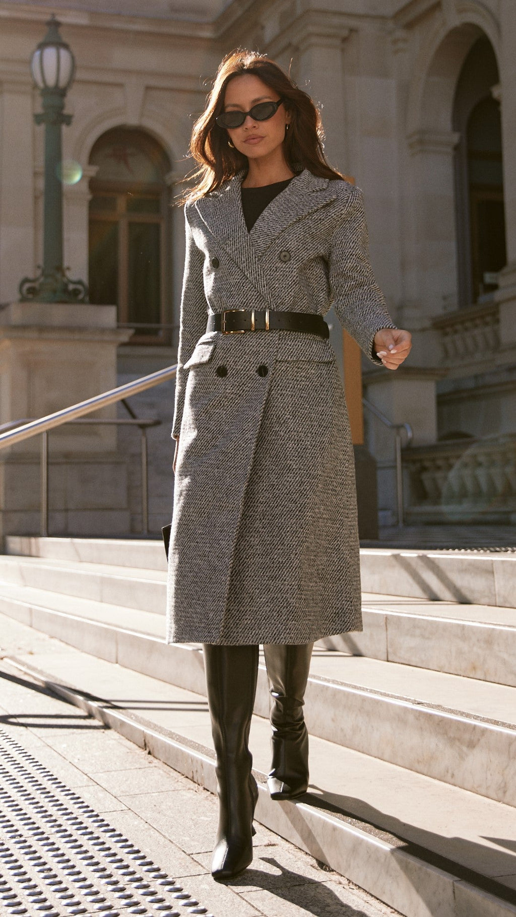 Jayla Longline Coat - Grey