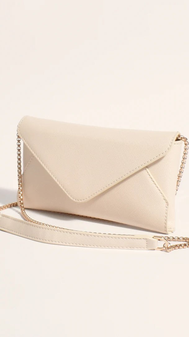 Carmen Envelope Cross Body Bag - Cream