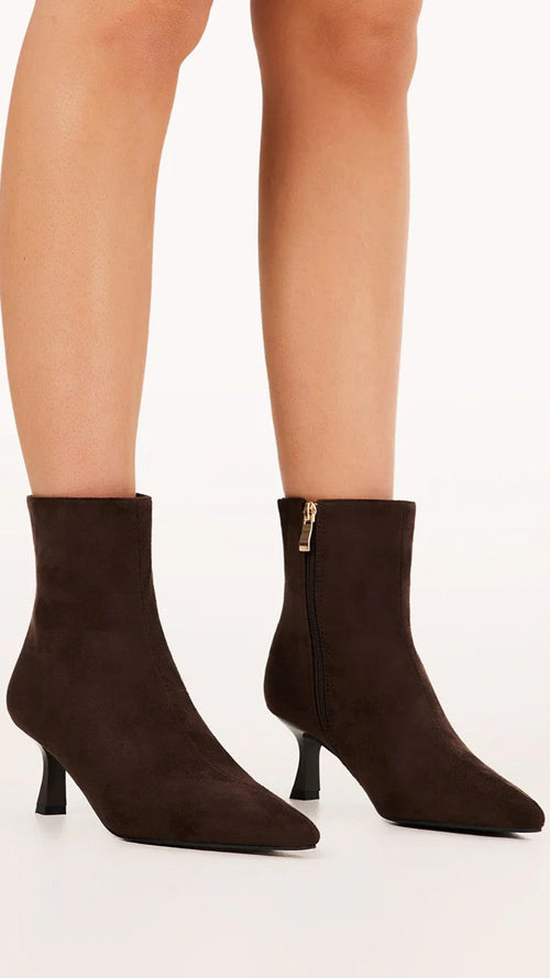Carmella Boots - Dark Cacao Faux Suede