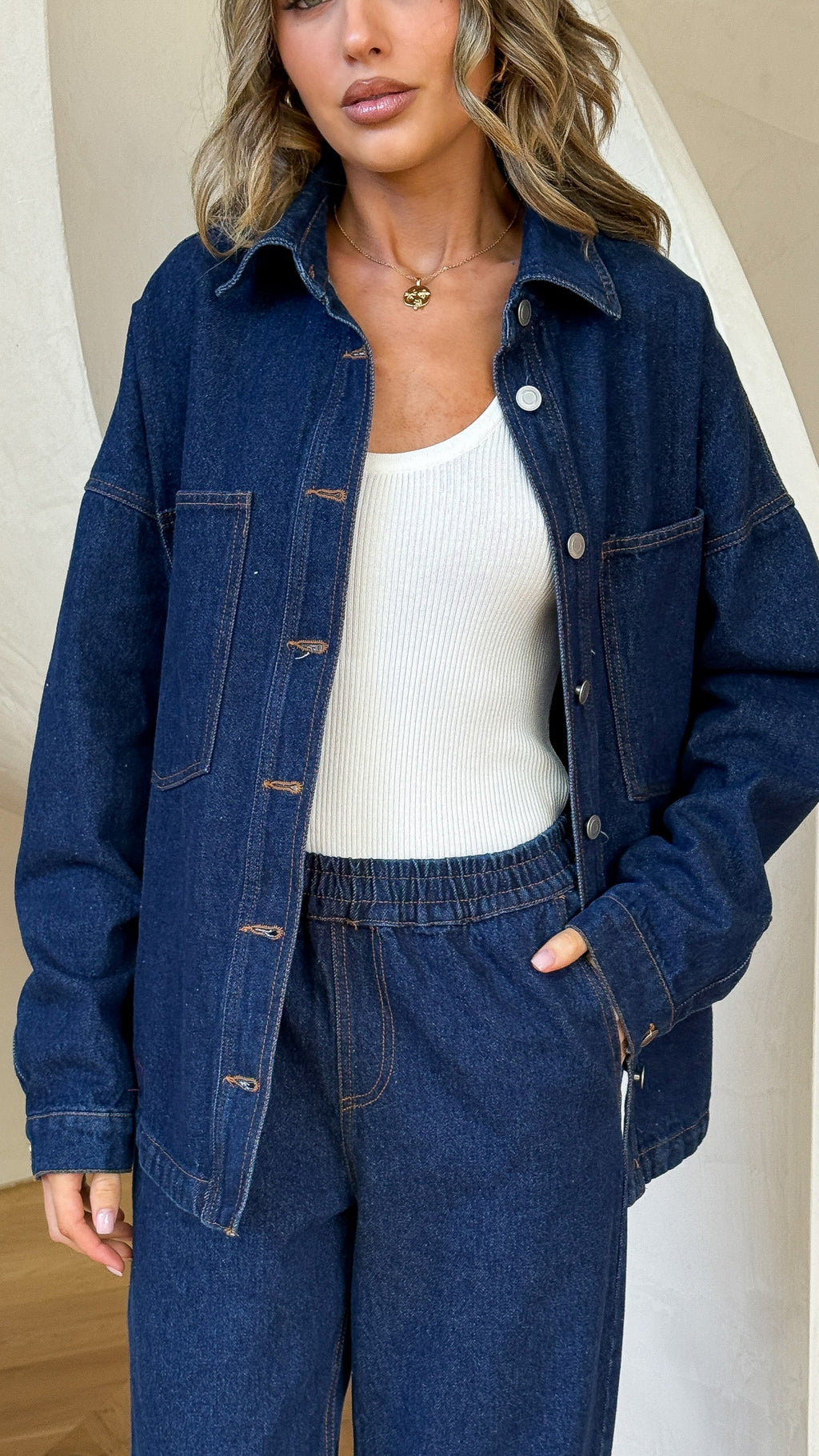 Zina Denim Jacket - Dark Blue