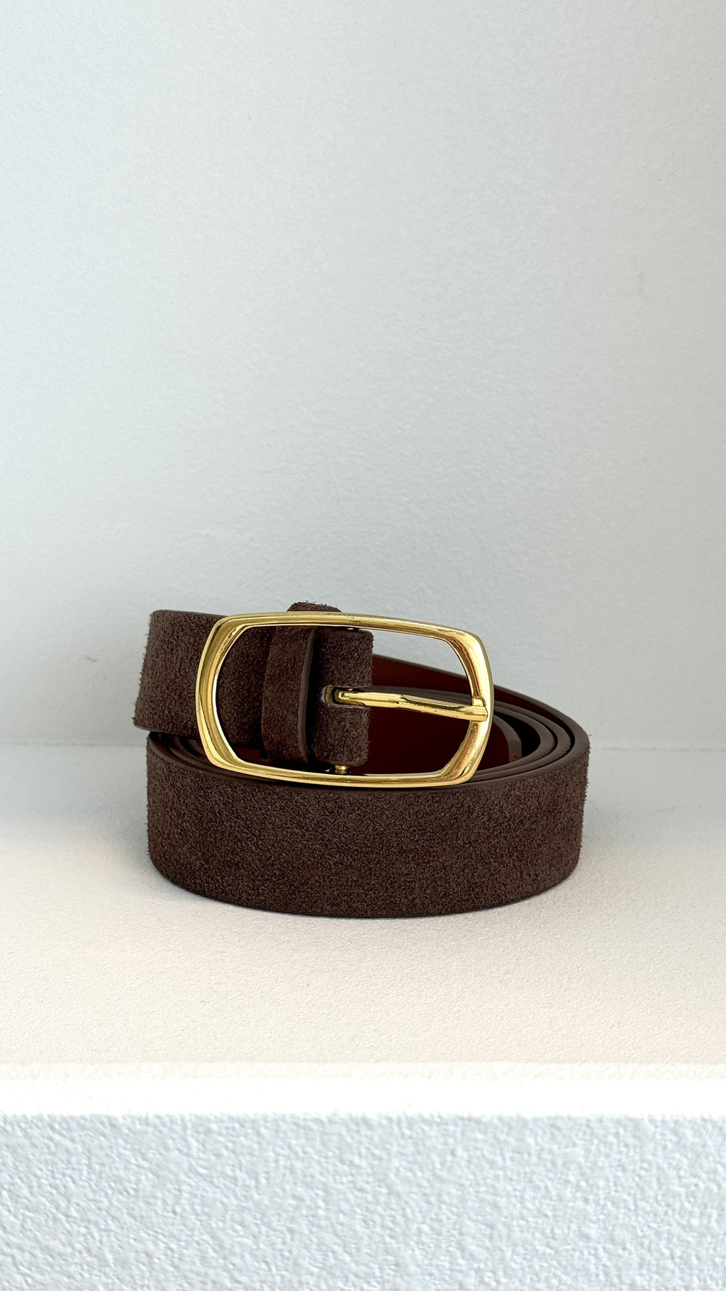 Mocha Genuine Suede Everyday Belt - Mocha Genuine Leather