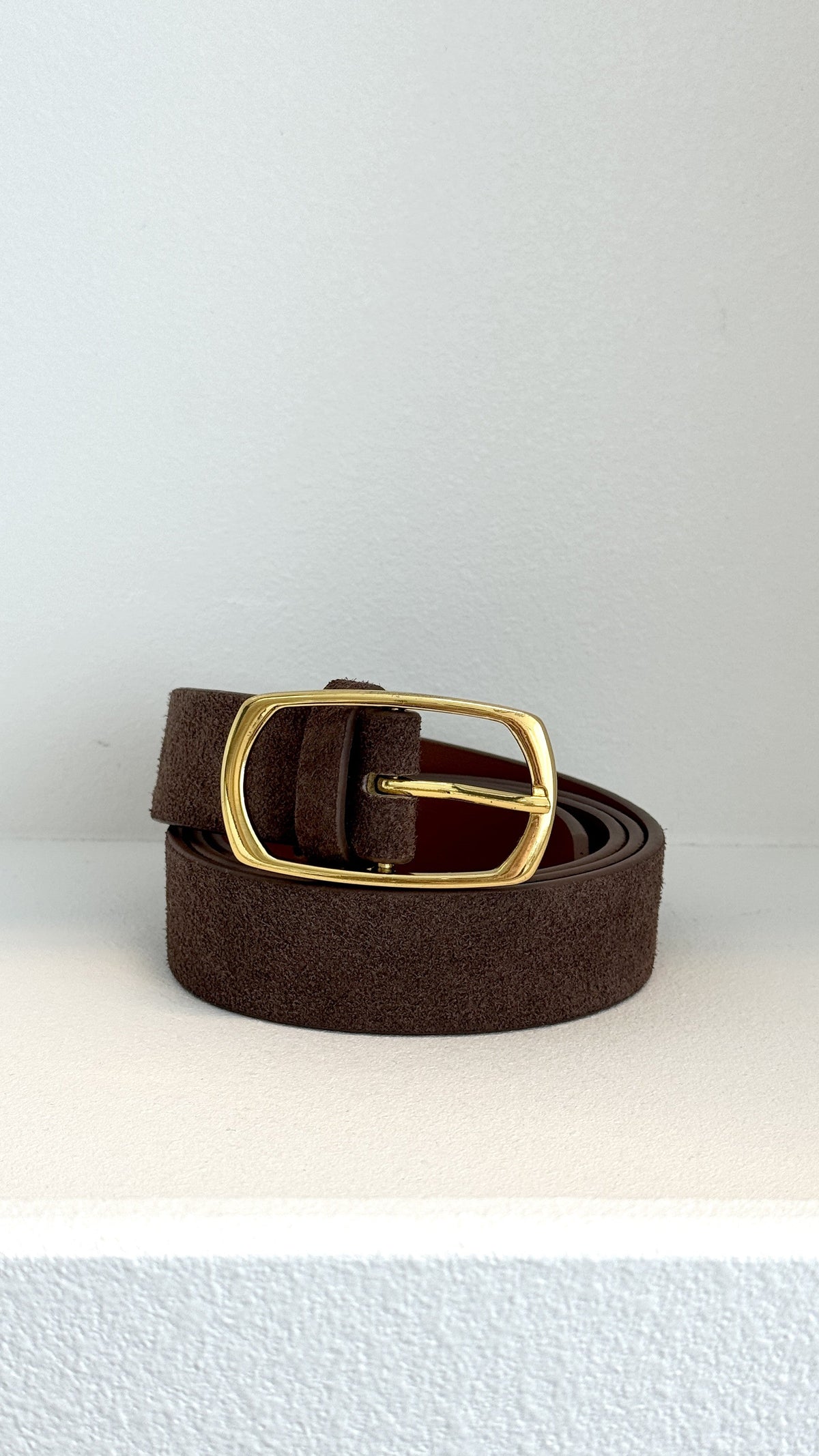 Mocha Genuine Suede Everyday Belt - Mocha Genuine Leather