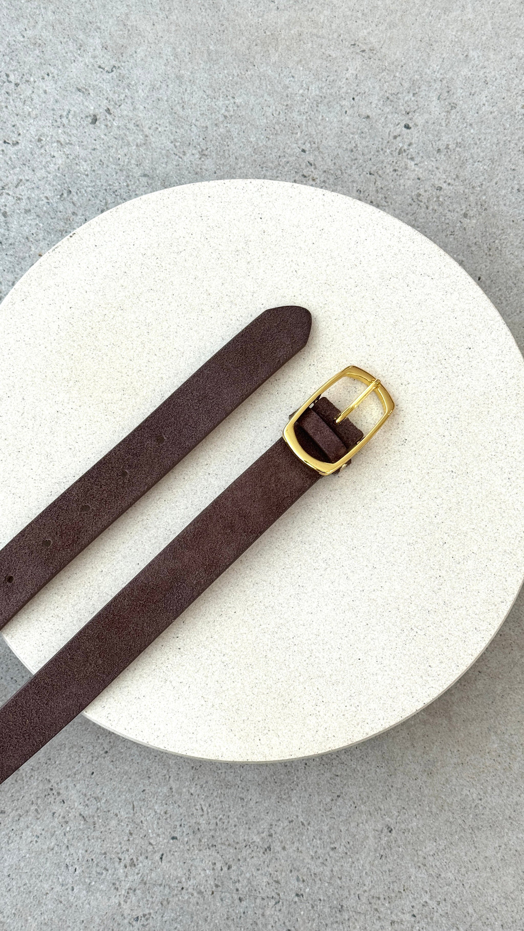 Mocha Genuine Suede Everyday Belt - Mocha Genuine Leather