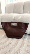 Stitched Tote Bag - Chocolate