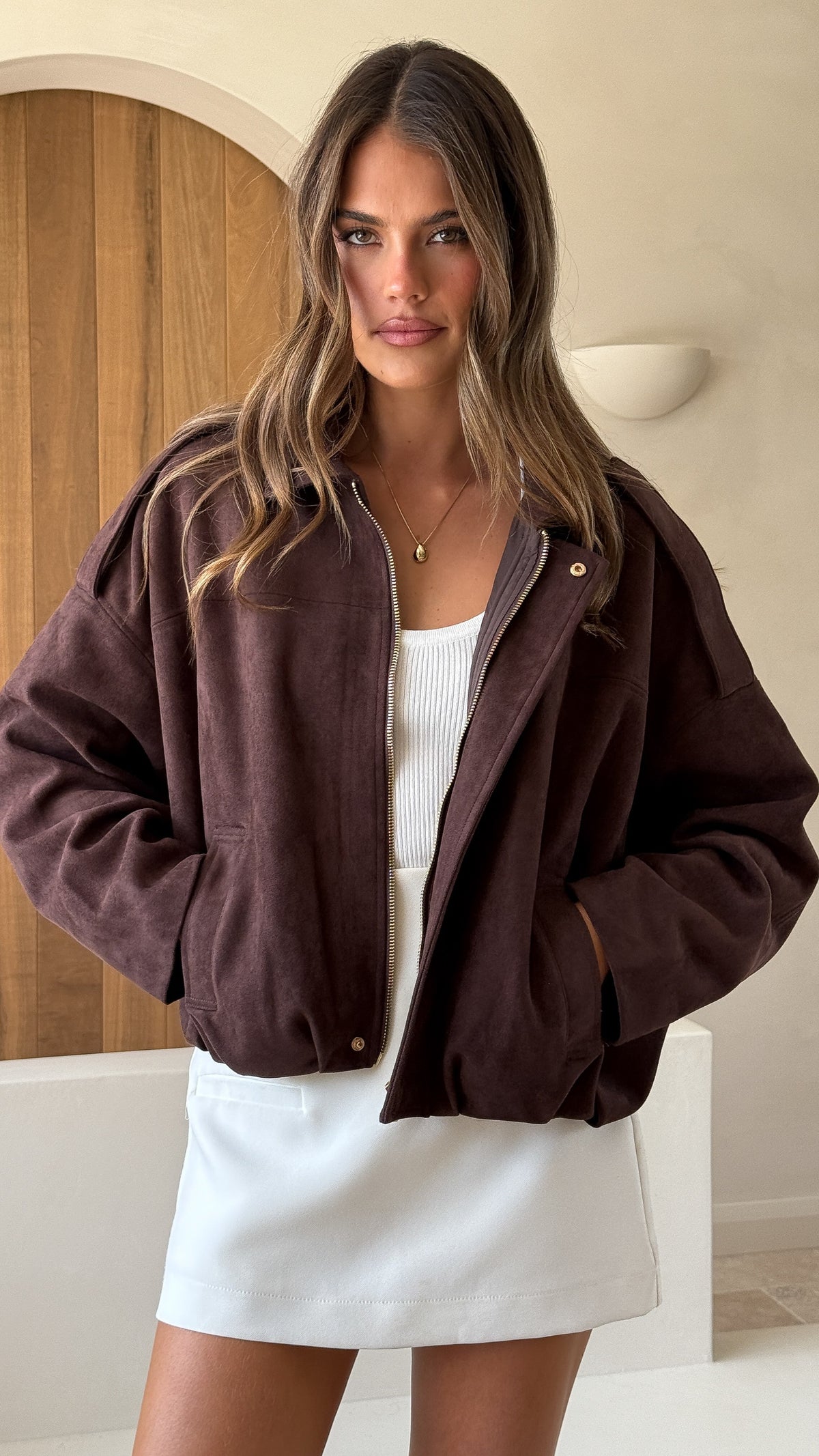Leela Bomber Jacket - Brown