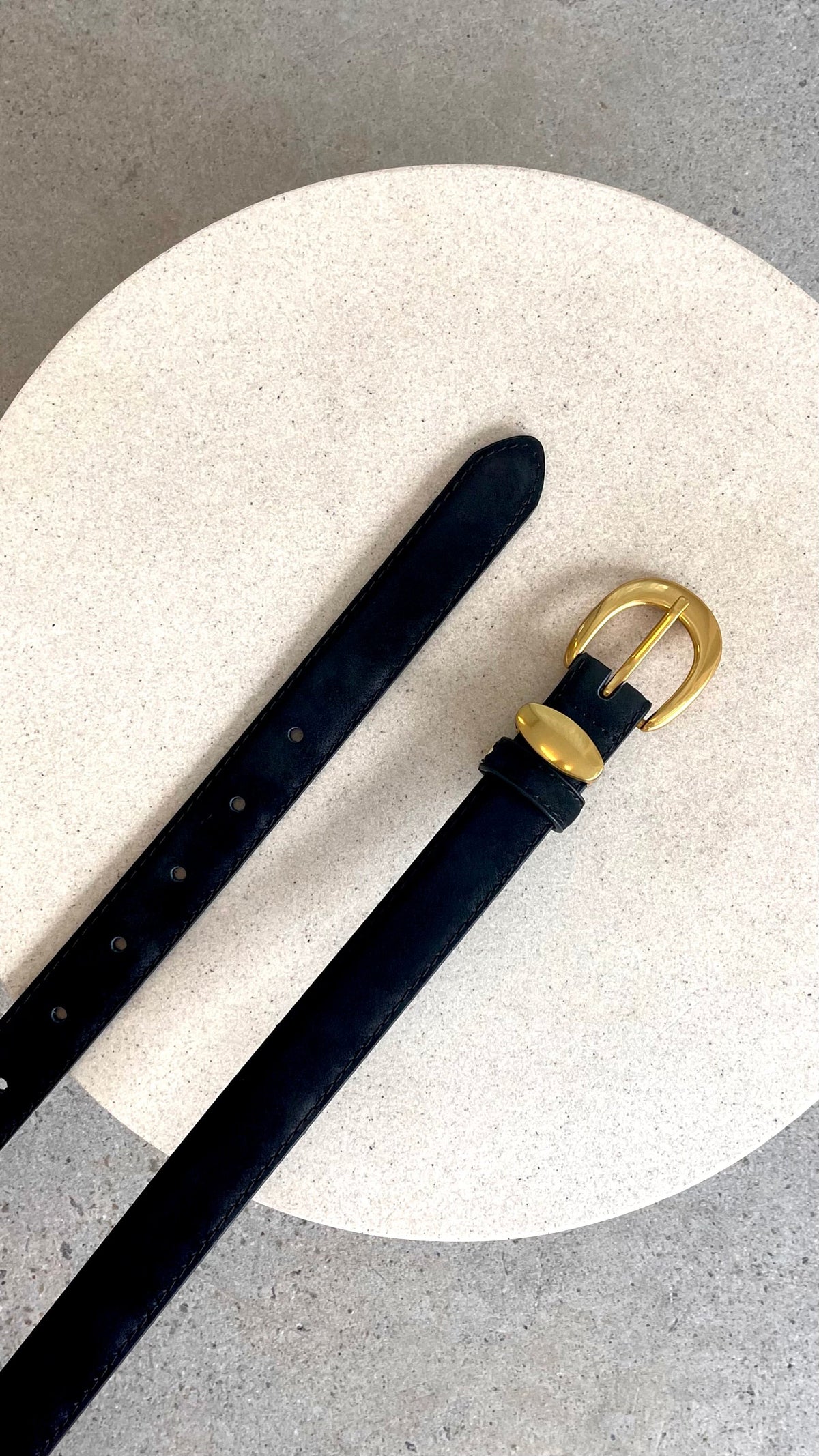 Maya Faux Leather Belt - Black