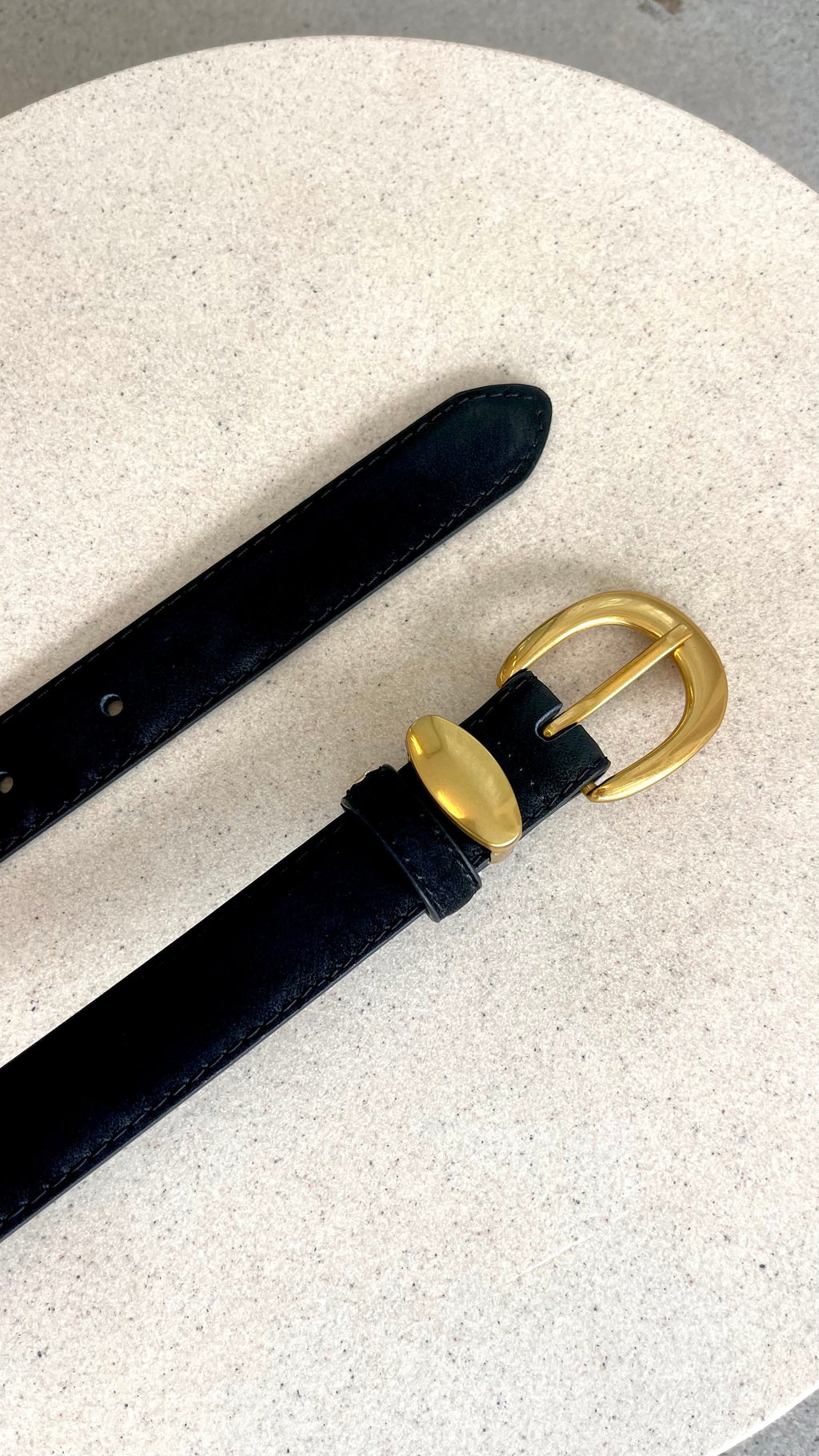 Maya Faux Leather Belt - Black