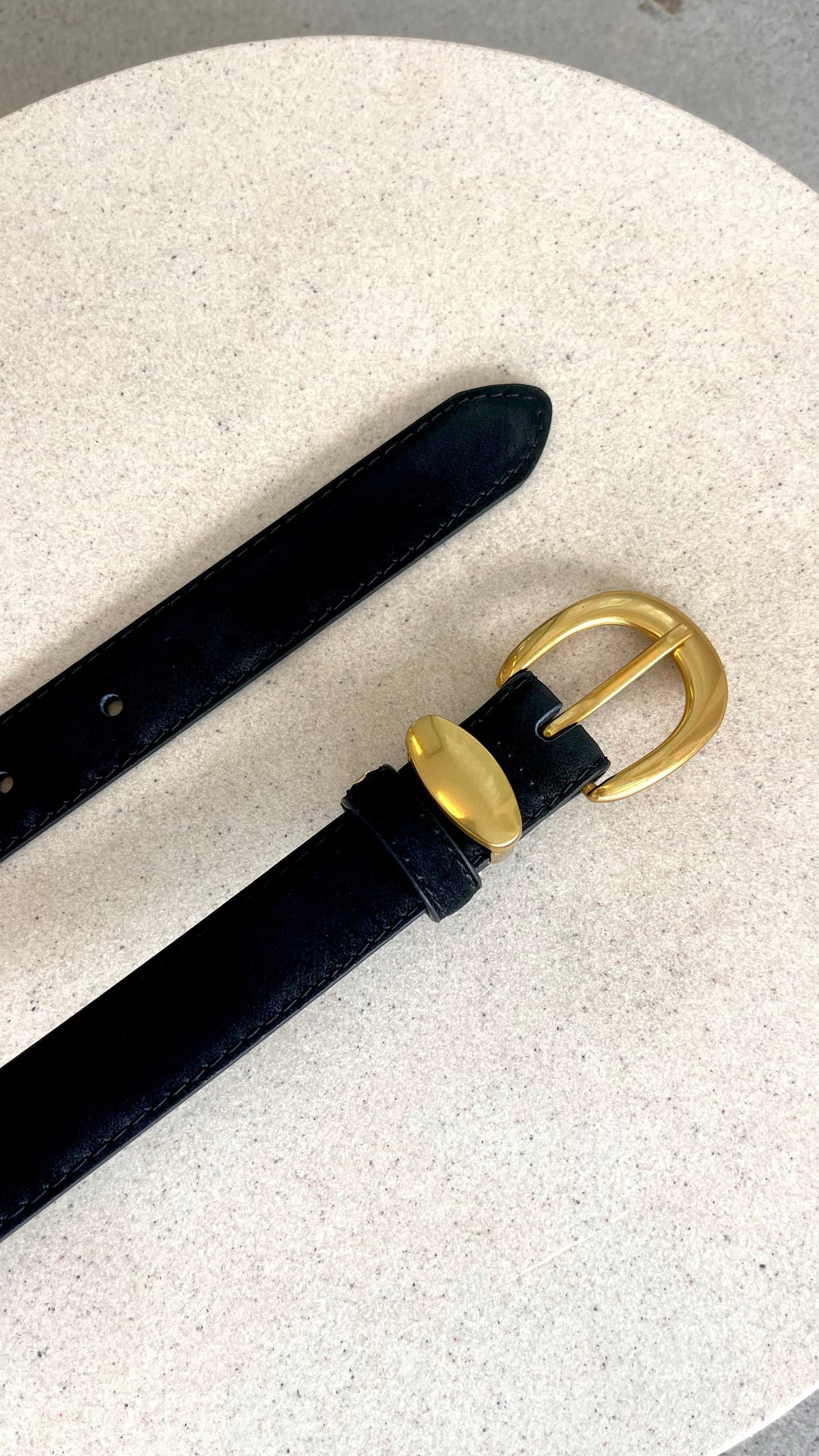 Maya Faux Leather Belt - Black