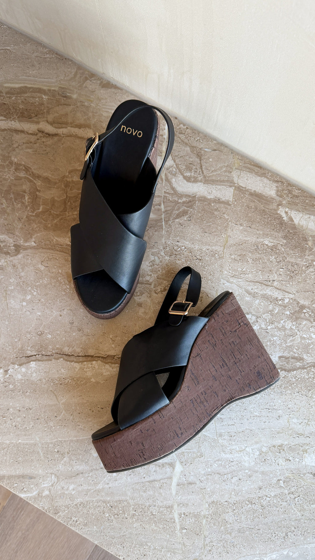 Bambola Wedge Heels - Black