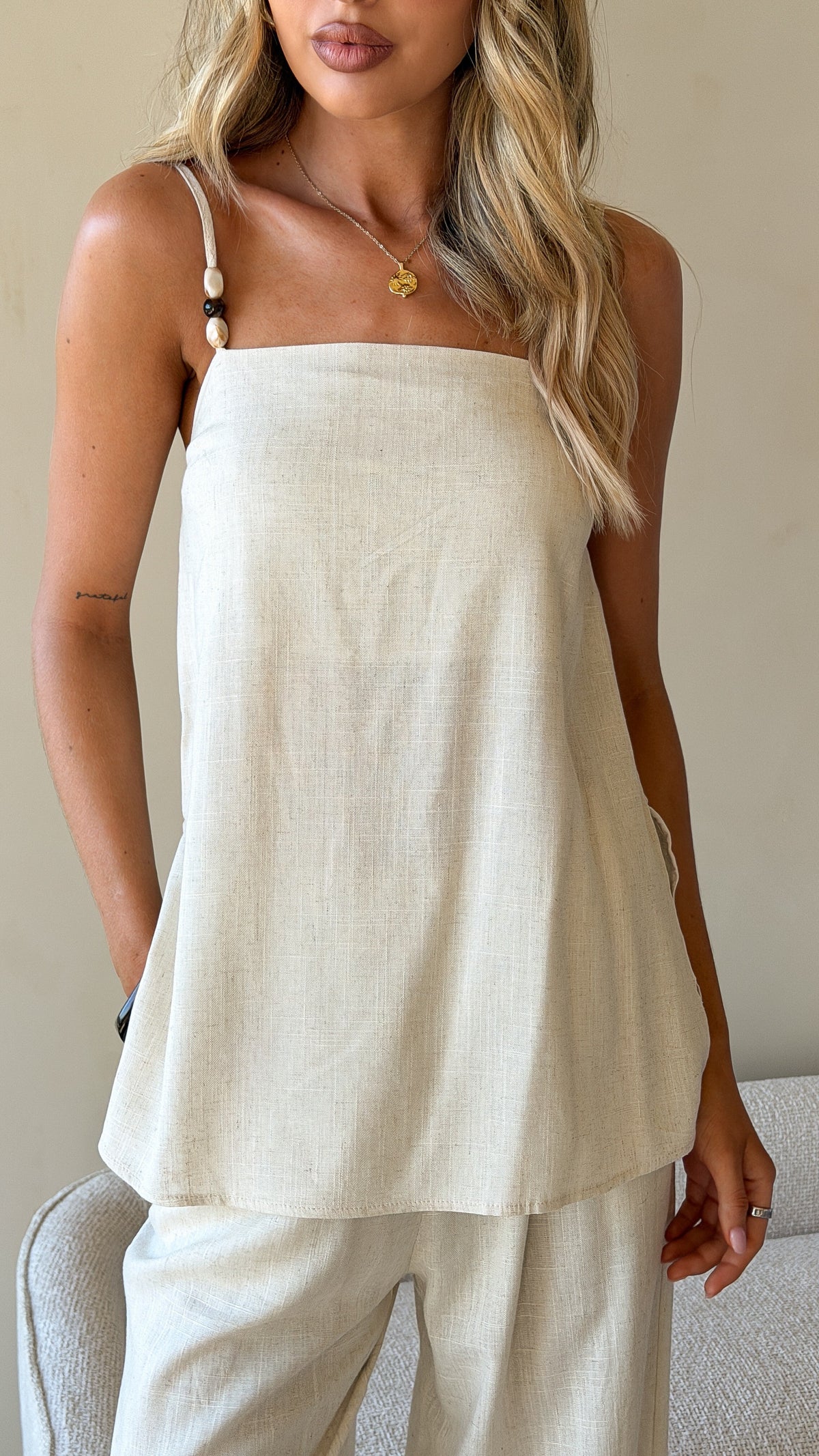 Rubi Top and Pants Set - Oat