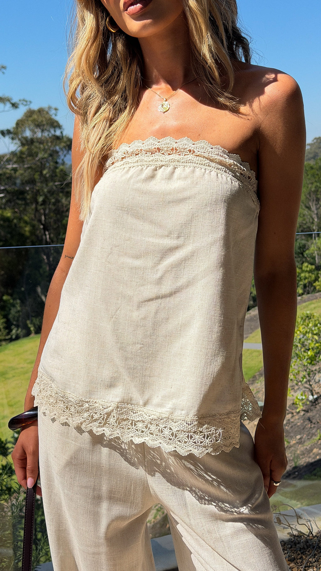 Luna Top and Pants Set - Oat