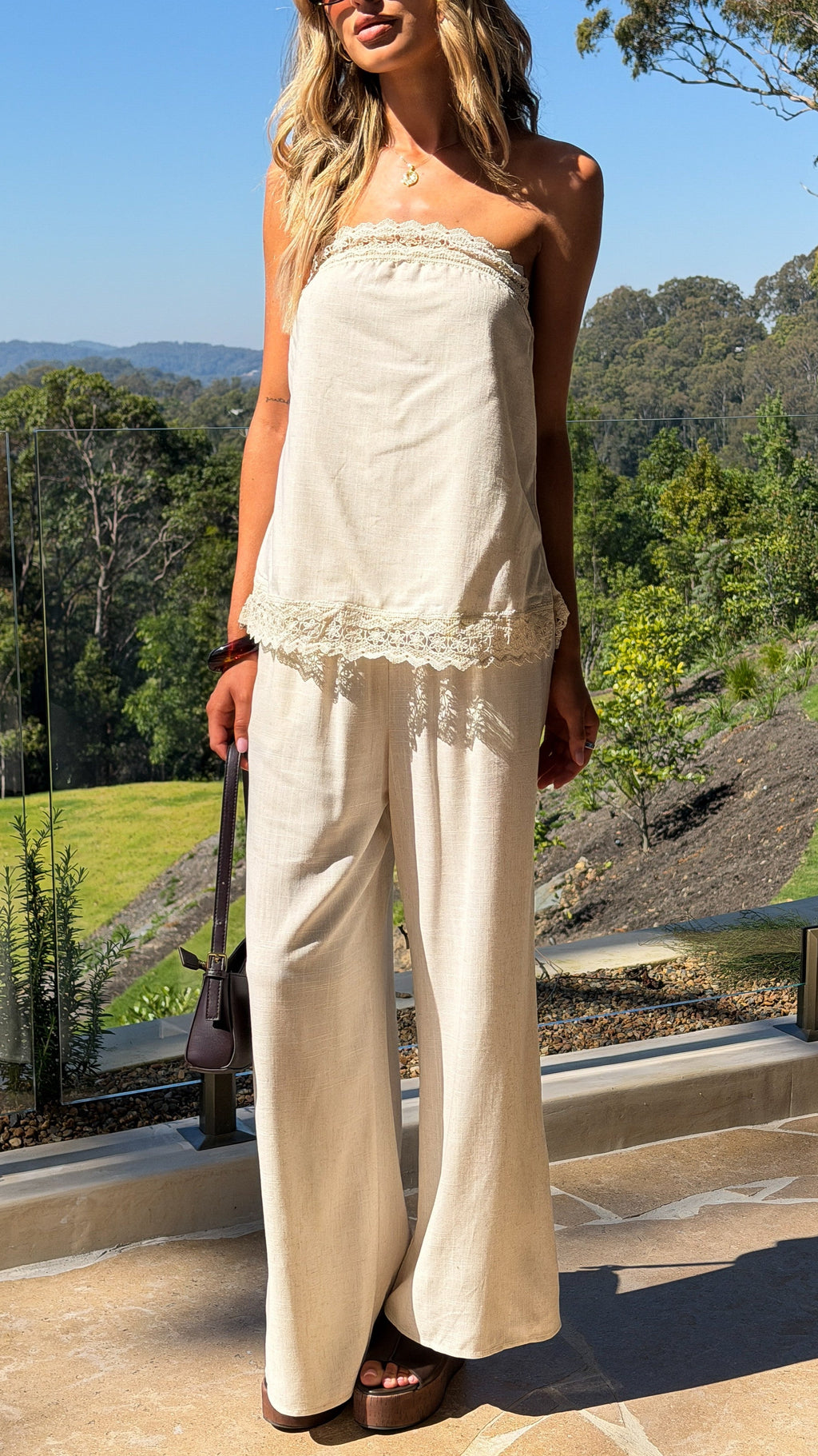 Luna Top and Pants Set - Oat