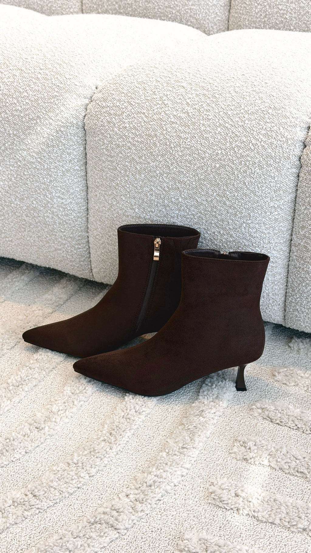 Carmella Boots - Dark Cacao Faux Suede