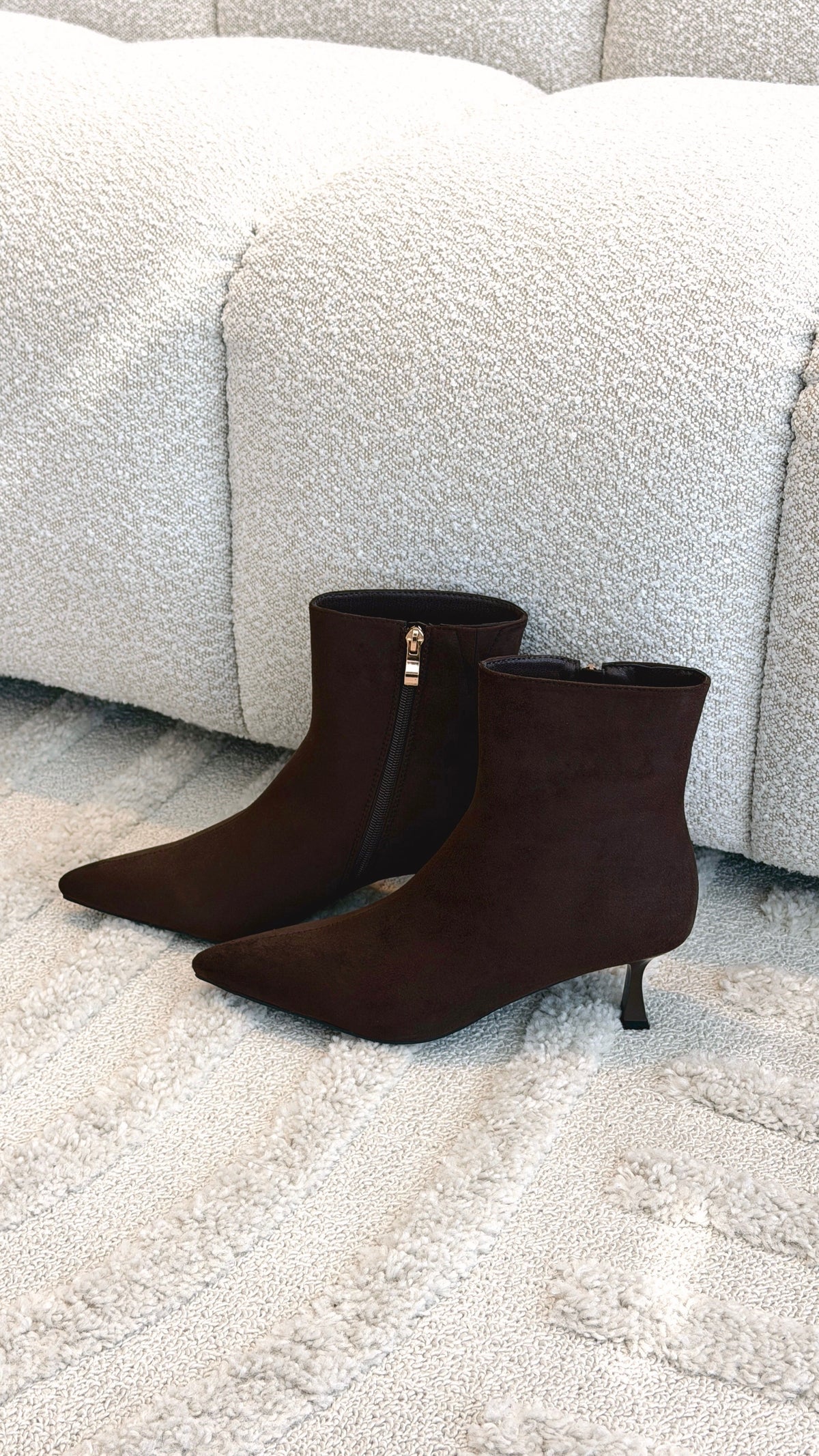 Carmella Boots - Dark Cacao Faux Suede