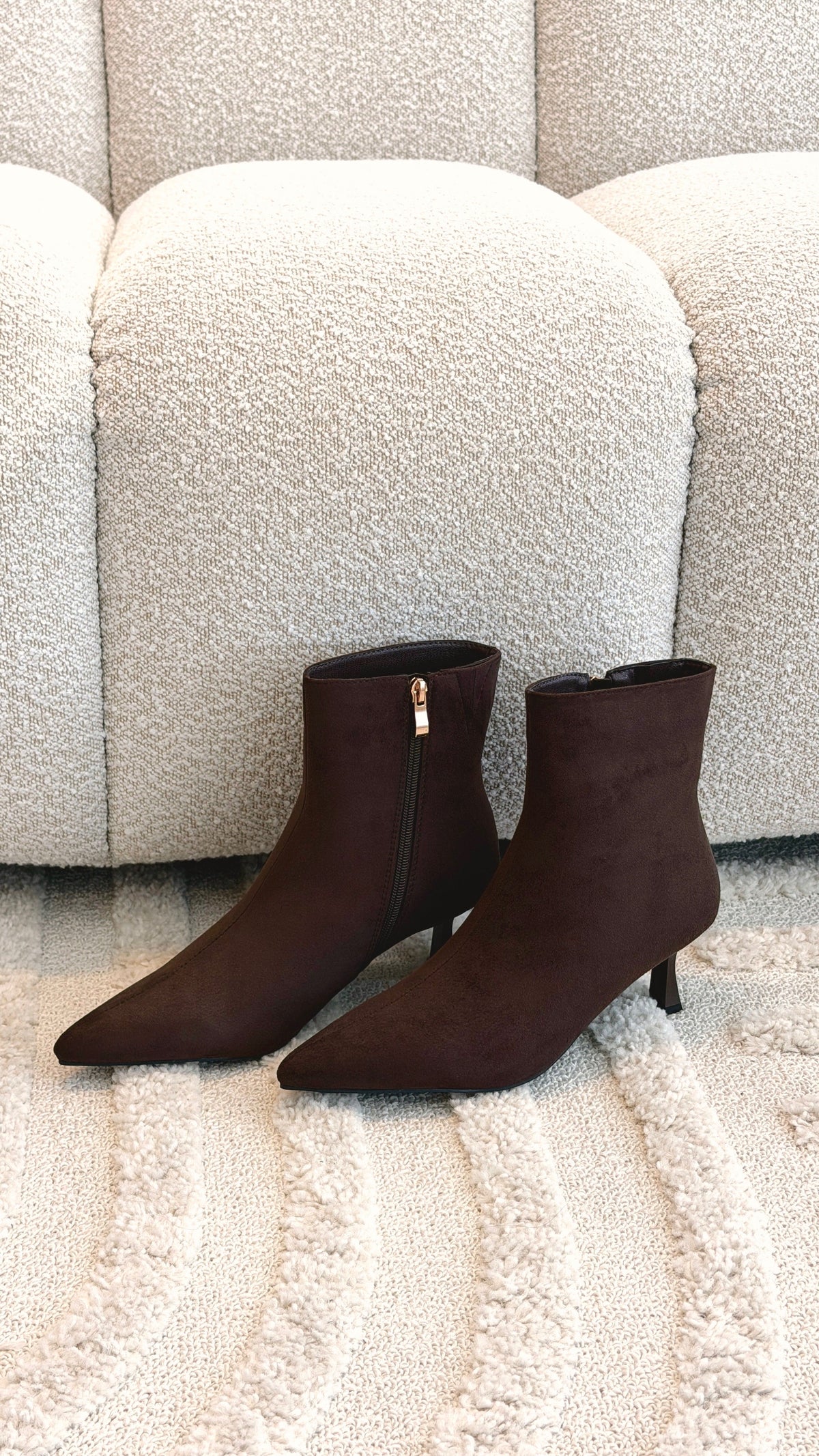 Carmella Boots - Dark Cacao Faux Suede
