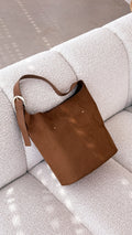 Cali Shoulder Bag - Tan Suede