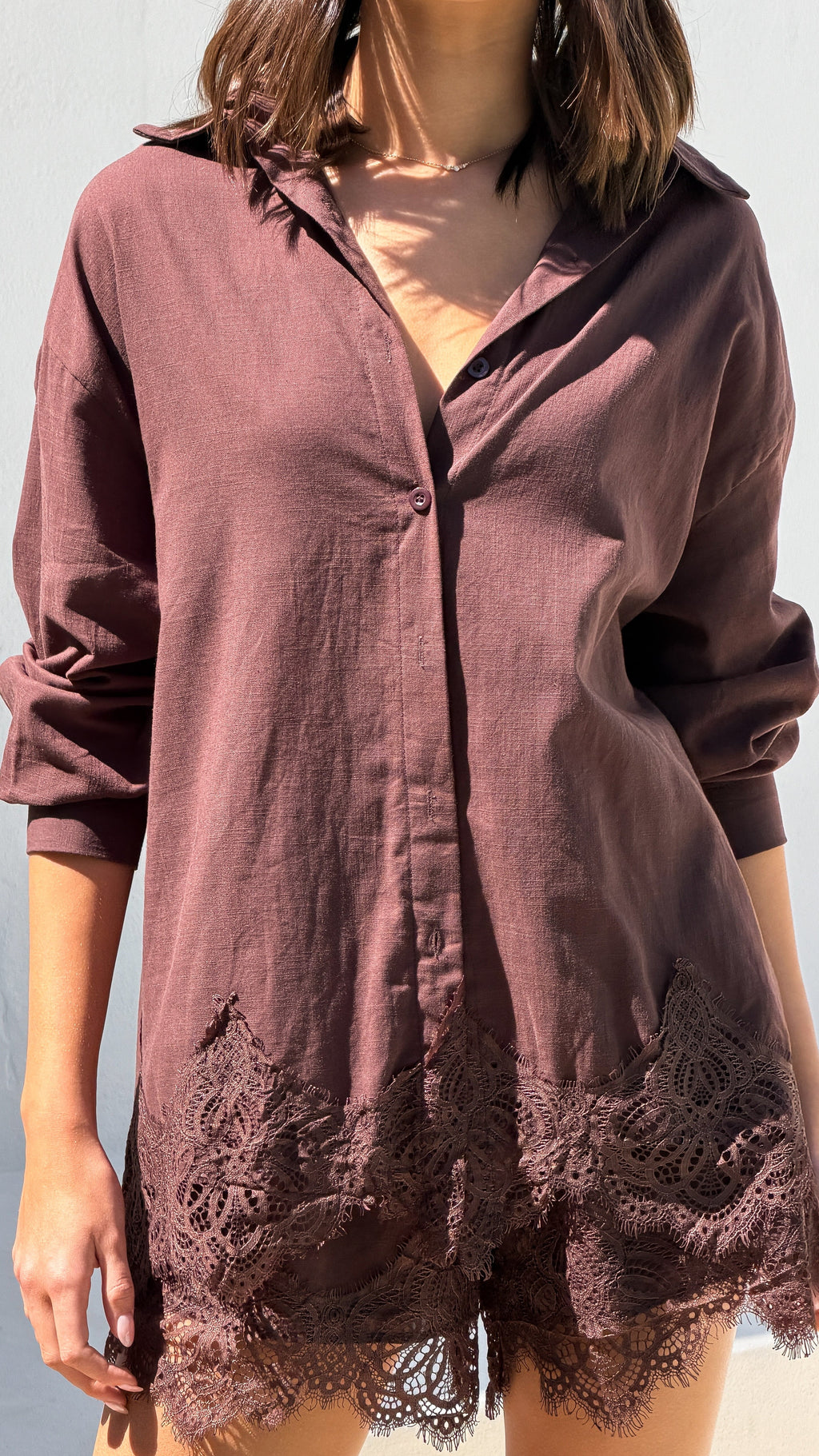 Aria Top and Shorts Set - Chocolate