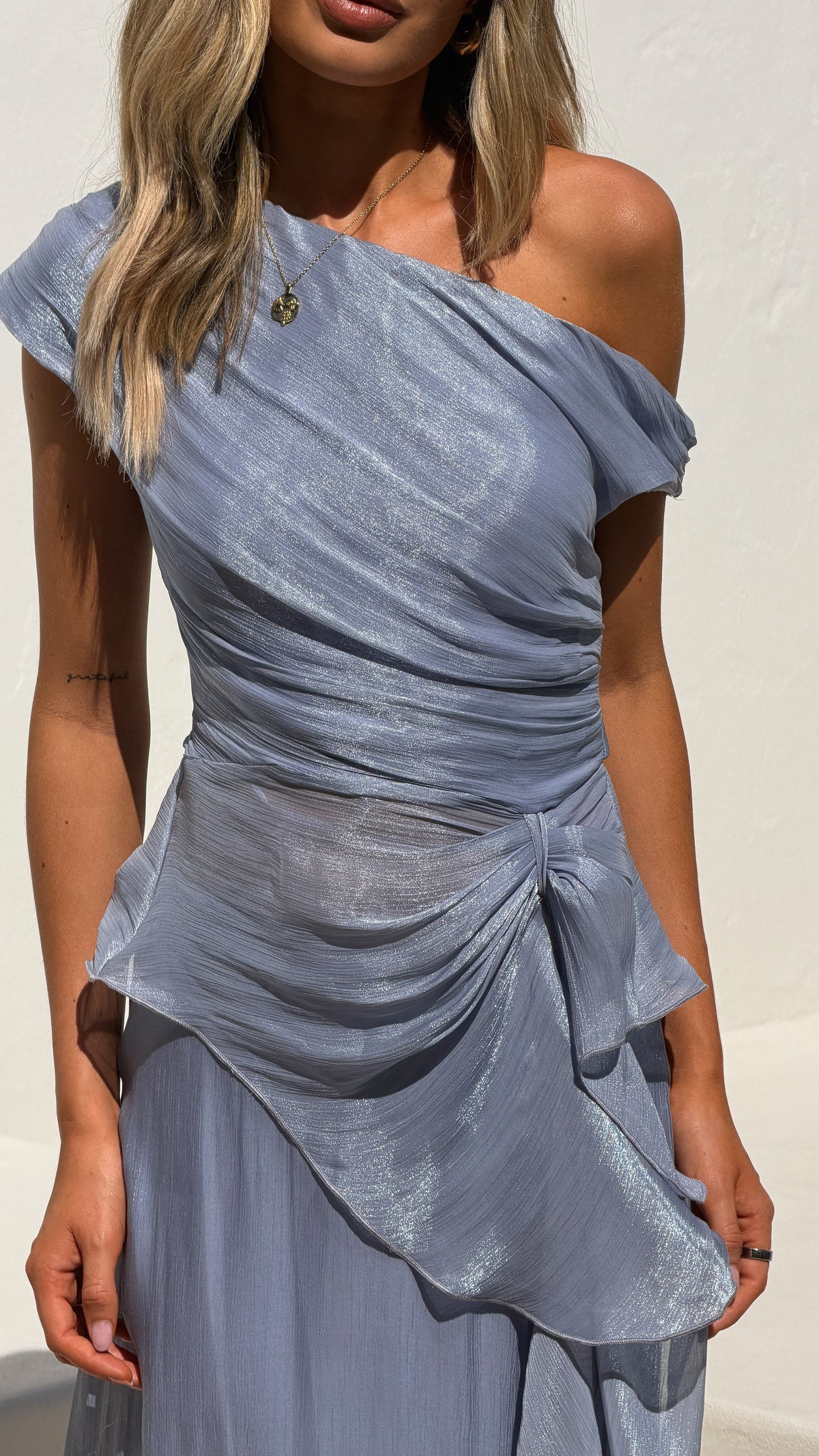 Amari Top and Maxi Skirt Set - Blue
