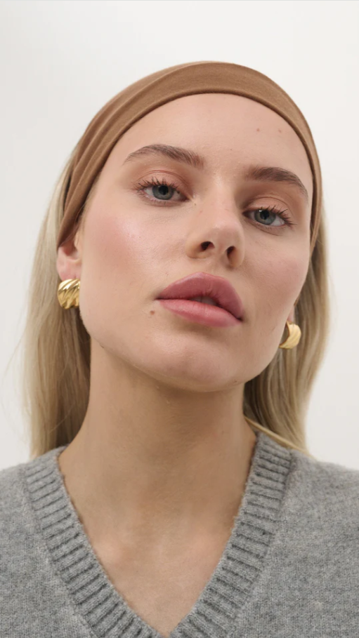Vera Textured 18K Gold Plated Earrings - Gold