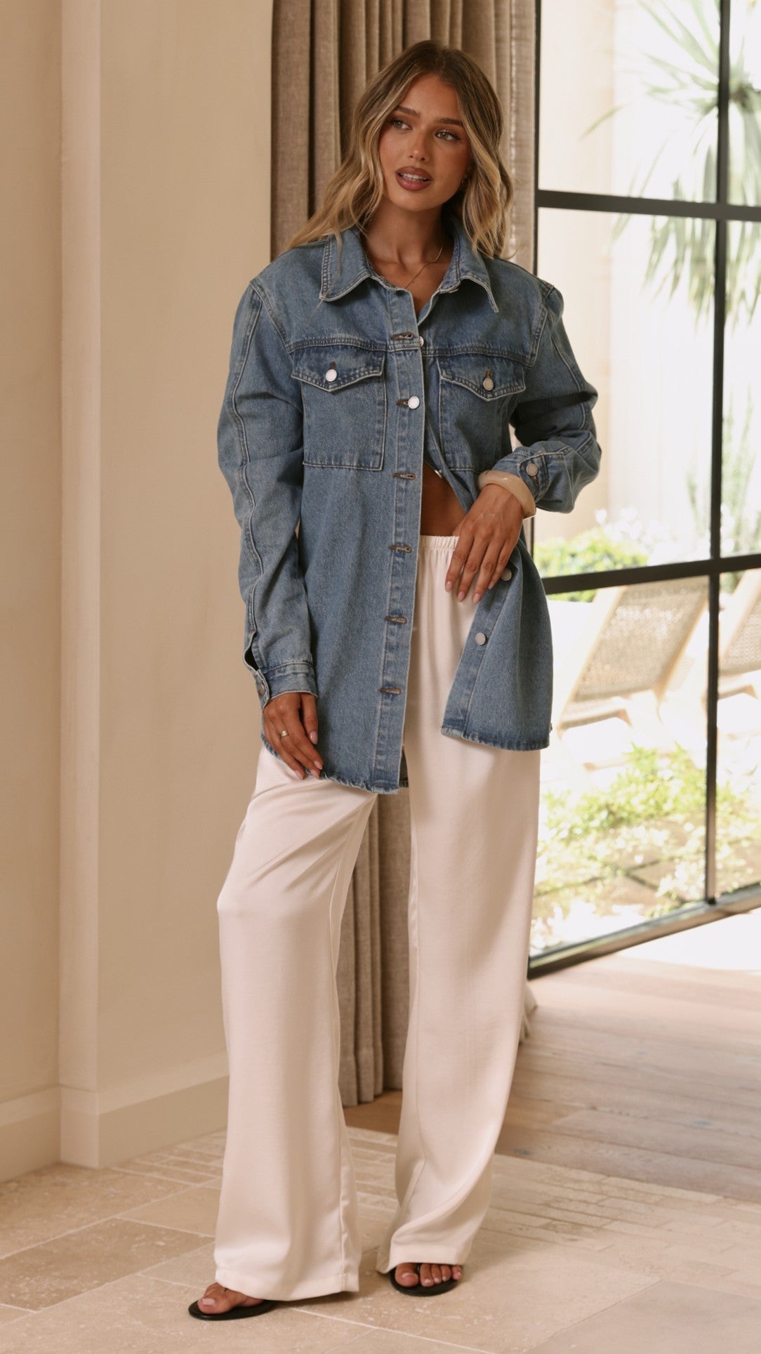 Yvella Denim Jacket - Mid Blue