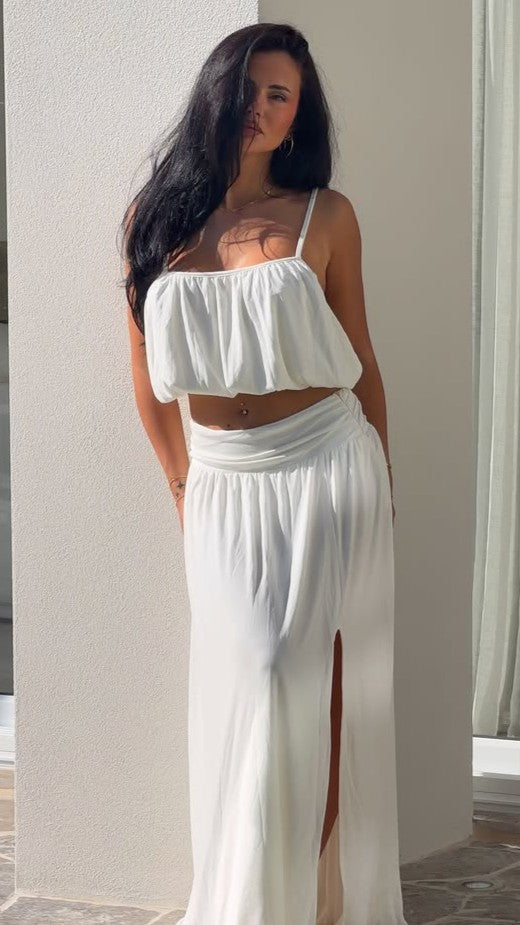 Stacie Maxi Skirt - White